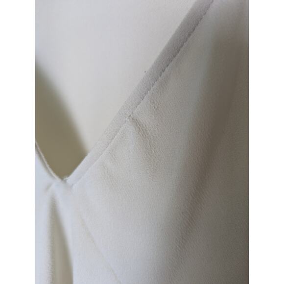 Urban Outfitters Cream Flutter Sleeve Babydoll V Neck Top Women Size S Fairy Y2K - Picture 5 of 10